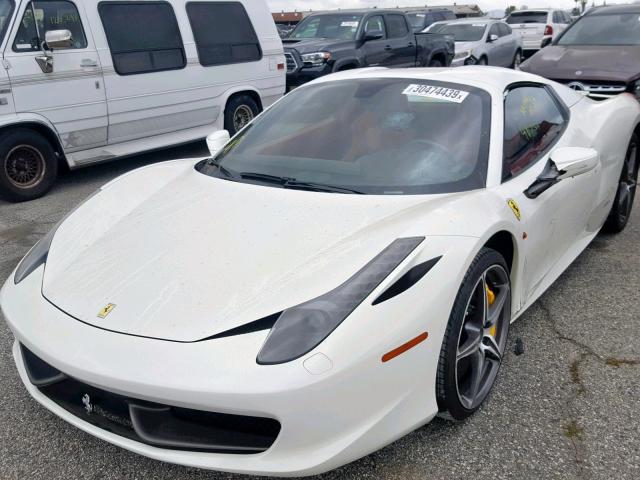 ZFF68NHA2D0189397 - 2013 FERRARI 458 SPIDER WHITE photo 2