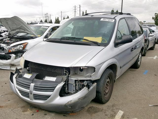 1D4GP25R97B170081 - 2007 DODGE CARAVAN SE SILVER photo 2