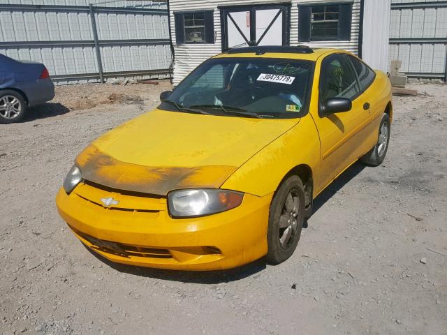 1G1JF12F337129106 - 2003 CHEVROLET CAVALIER L YELLOW photo 2