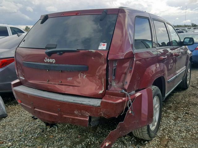 1J8GS48K47C670397 - 2007 JEEP GRAND CHER RED photo 4