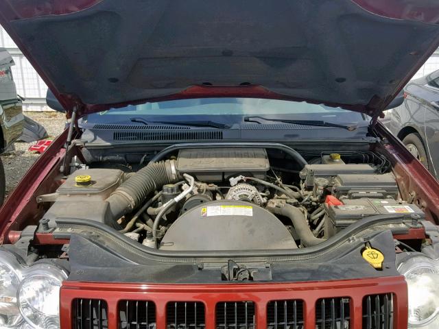 1J8GS48K47C670397 - 2007 JEEP GRAND CHER RED photo 7