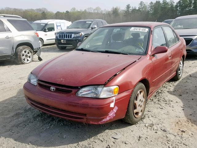 1NXBR12E2YZ394937 - 2000 TOYOTA COROLLA VE BURGUNDY photo 2