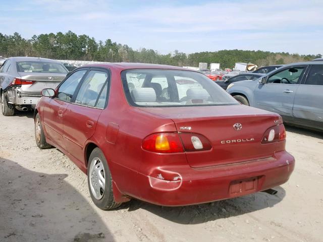 1NXBR12E2YZ394937 - 2000 TOYOTA COROLLA VE BURGUNDY photo 3