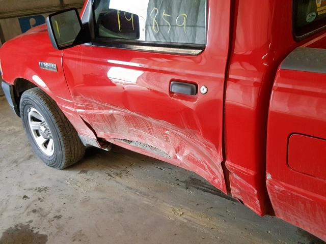 1FTKR1AD5APA48575 - 2010 FORD RANGER RED photo 9