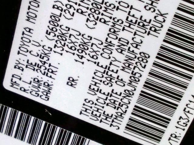 3TMAZ5CN0JM057280 - 2018 TOYOTA TACOMA DOU CHARCOAL photo 10