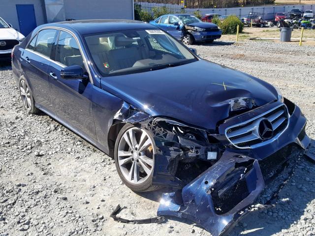 WDDHF5KB2EB015033 - 2014 MERCEDES-BENZ E 350 BLUE photo 1