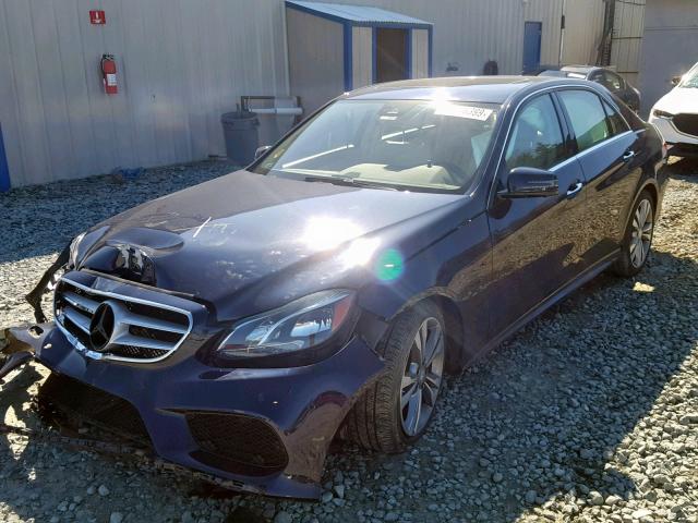 WDDHF5KB2EB015033 - 2014 MERCEDES-BENZ E 350 BLUE photo 2