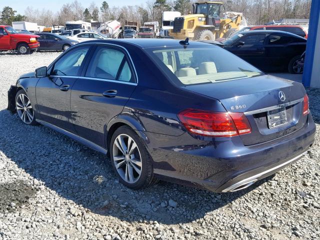 WDDHF5KB2EB015033 - 2014 MERCEDES-BENZ E 350 BLUE photo 3