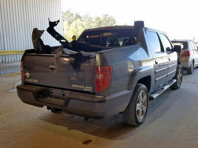 5FPYK1F55AB009678 - 2010 HONDA RIDGELINE CHARCOAL photo 4