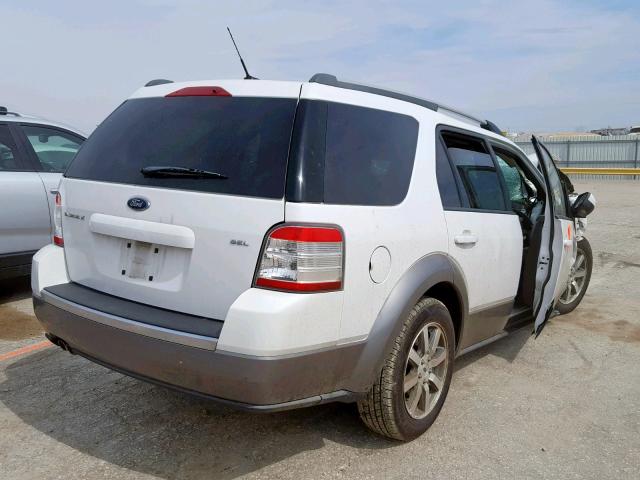 1FMDK02W58GA06162 - 2008 FORD TAURUS X S WHITE photo 4