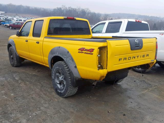 1N6ED29Y32C312150 - 2002 NISSAN FRONTIER C YELLOW photo 3