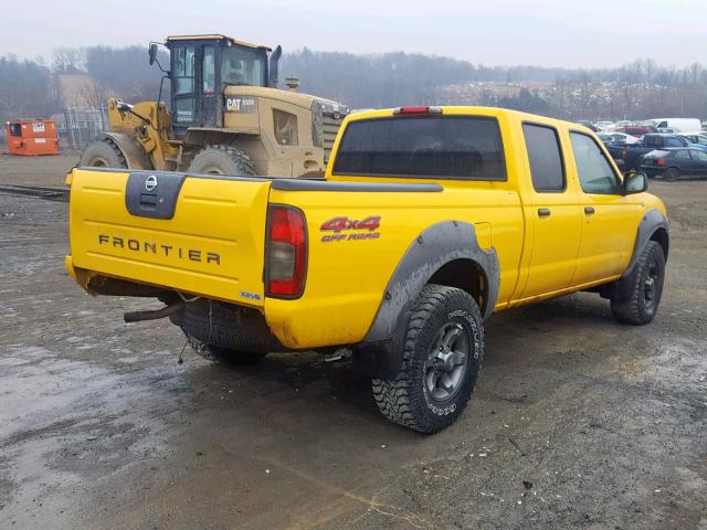 1N6ED29Y32C312150 - 2002 NISSAN FRONTIER C YELLOW photo 4