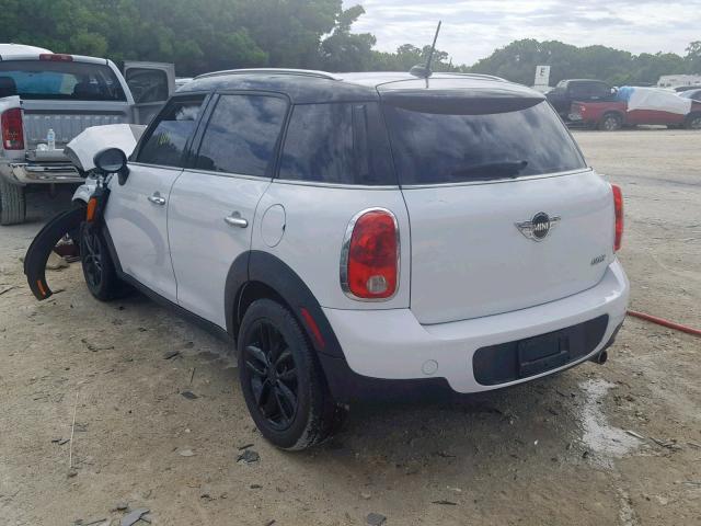 WMWZB3C51BWM00866 - 2011 MINI COOPER COU WHITE photo 3