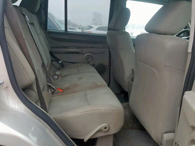 1J8HG48K87C690092 - 2007 JEEP COMMANDER GRAY photo 6