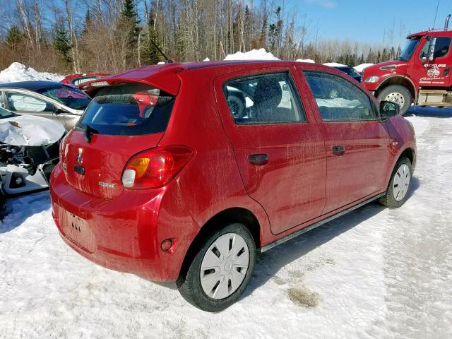 ML32A3HJ1FH047605 - 2015 MITSUBISHI MIRAGE DE RED photo 4