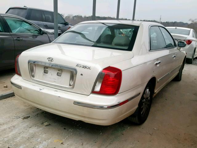 KMHFU45E04A335488 - 2004 HYUNDAI XG 350 WHITE photo 4