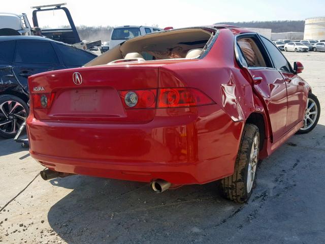 JH4CL96807C021752 - 2007 ACURA TSX RED photo 4