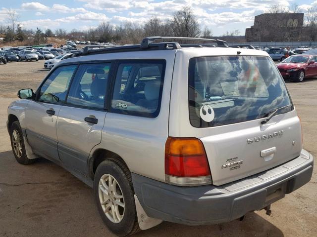 JF1SF6359YH728291 - 2000 SUBARU FORESTER L SILVER photo 3