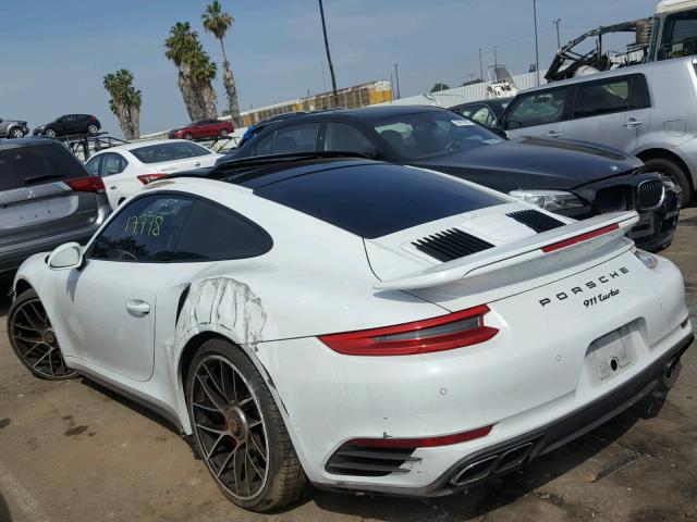 WP0AD2A90HS166181 - 2017 PORSCHE 911 TURBO WHITE photo 3