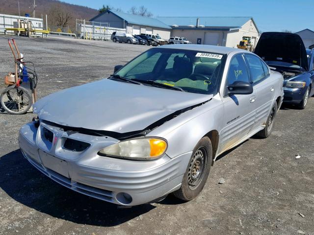 1G2NF52T61C233202 - 2001 PONTIAC GRAND AM S SILVER photo 2