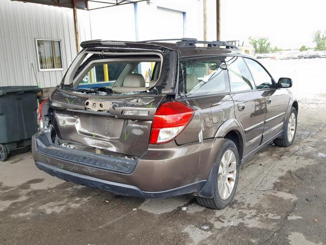 4S4BP86C884341408 - 2008 SUBARU OUTBACK 3. BROWN photo 4