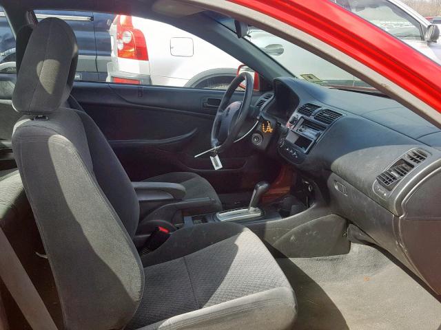 1HGEM22155L015189 - 2005 HONDA CIVIC DX V RED photo 5