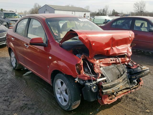 KL1TG56658B070778 - 2008 CHEVROLET AVEO LT RED photo 1