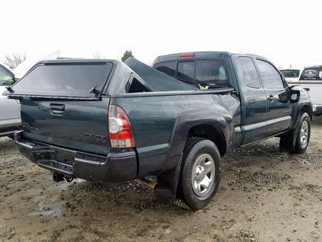 5TFTX4GN5BX005738 - 2011 TOYOTA TACOMA PRE GREEN photo 4