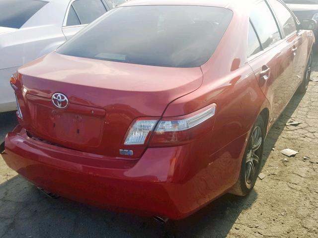 4T1BB46K39U101795 - 2009 TOYOTA CAMRY HYBR RED photo 4