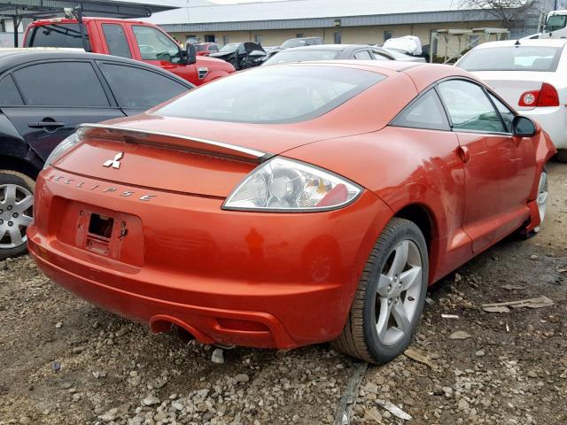 4A3AK24F69E022977 - 2009 MITSUBISHI ECLIPSE GS ORANGE photo 4