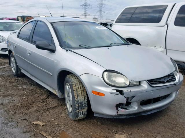 1B3ES46C91D108640 - 2001 DODGE NEON SE SILVER photo 1