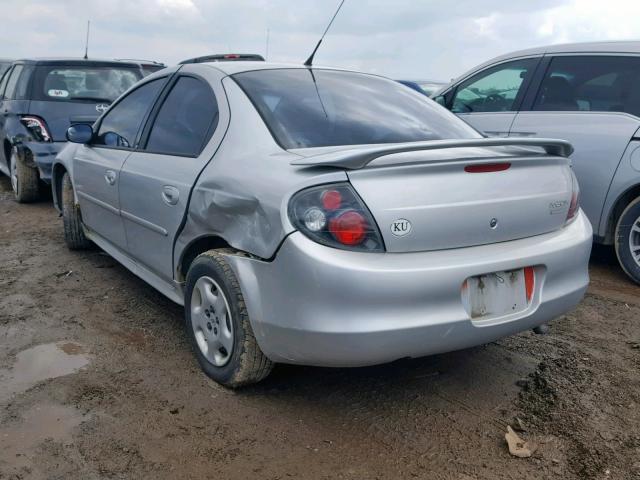 1B3ES46C91D108640 - 2001 DODGE NEON SE SILVER photo 3