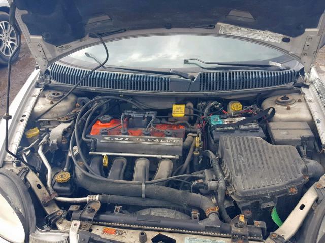 1B3ES46C91D108640 - 2001 DODGE NEON SE SILVER photo 7