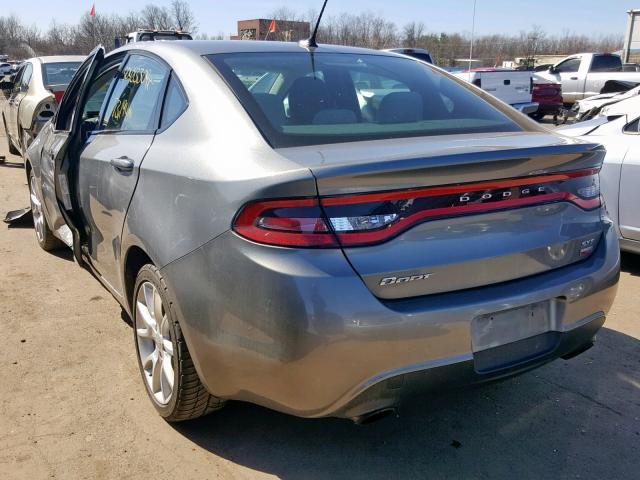 1C3CDFBH5DD707475 - 2013 DODGE DART SXT GRAY photo 3