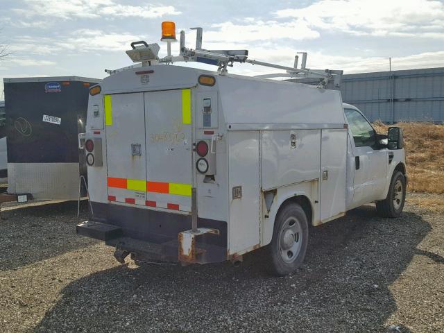 1FDWF30578EE37557 - 2008 FORD F350 SRW S WHITE photo 4