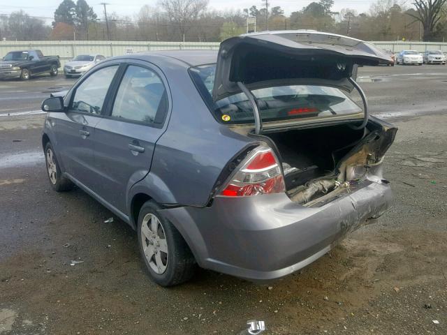 KL1TD56648B080436 - 2008 CHEVROLET AVEO BASE Сұр фото 3