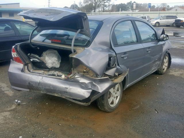 KL1TD56648B080436 - 2008 CHEVROLET AVEO BASE Сұр фото 4