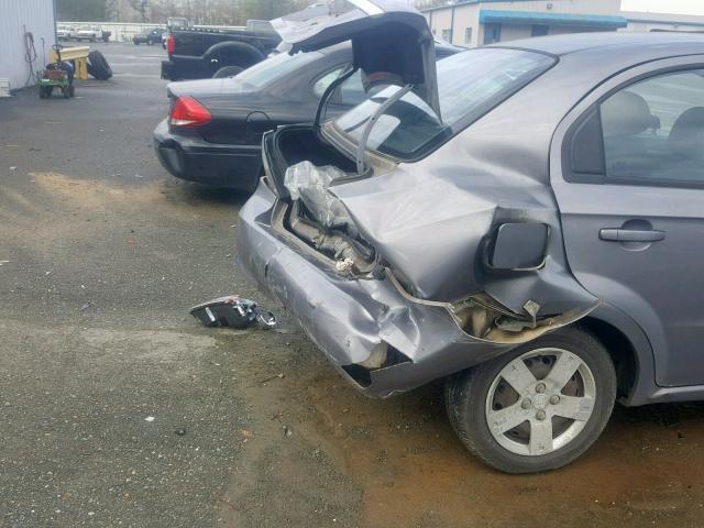 KL1TD56648B080436 - 2008 CHEVROLET AVEO BASE Сұр фото 9