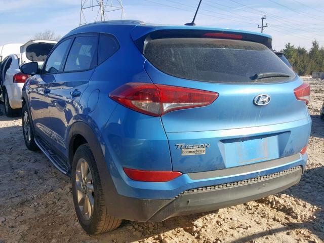 KM8J33A48HU420958 - 2017 HYUNDAI TUCSON LIM BLUE photo 3