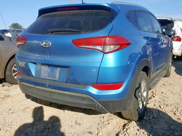 KM8J33A48HU420958 - 2017 HYUNDAI TUCSON LIM BLUE photo 4