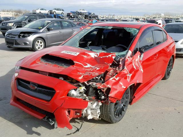 JF1VA1F64F9832231 - 2015 SUBARU WRX PREMIU RED photo 2