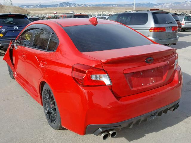 JF1VA1F64F9832231 - 2015 SUBARU WRX PREMIU RED photo 3