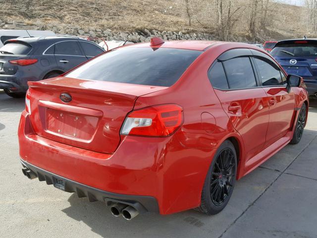 JF1VA1F64F9832231 - 2015 SUBARU WRX PREMIU RED photo 4