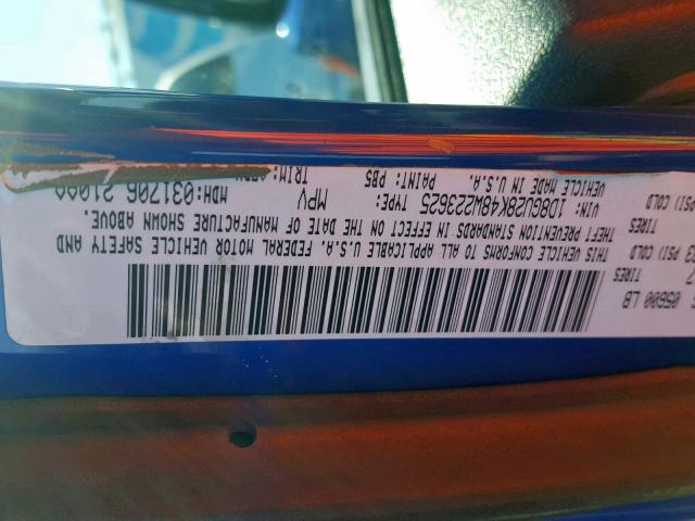 1D8GU28K48W223625 - 2008 DODGE NITRO SXT BLUE photo 10