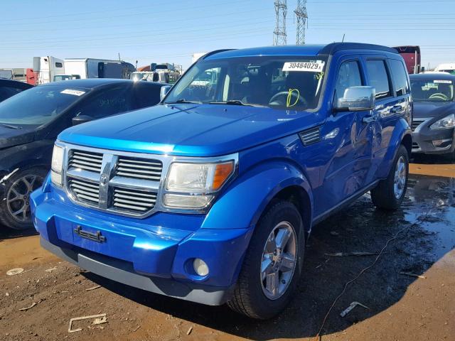 1D8GU28K48W223625 - 2008 DODGE NITRO SXT BLUE photo 2