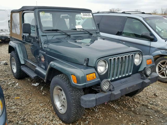 1J4FA59S22P766454 - 2002 JEEP WRANGLER / GREEN photo 1