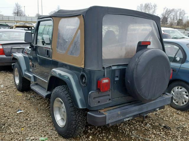 1J4FA59S22P766454 - 2002 JEEP WRANGLER / GREEN photo 3