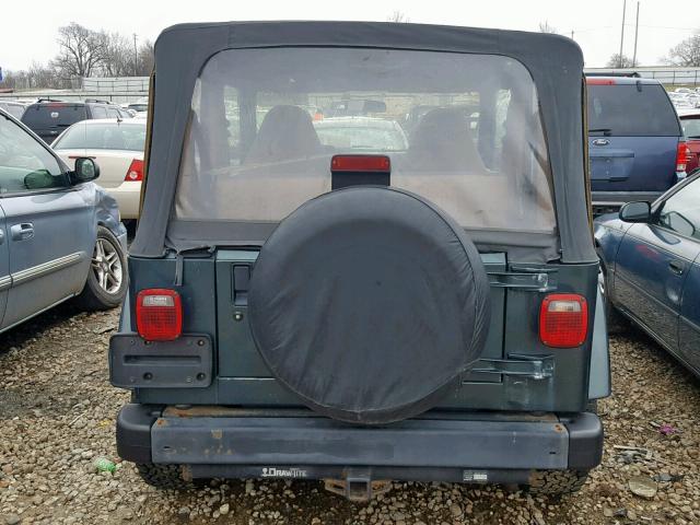 1J4FA59S22P766454 - 2002 JEEP WRANGLER / GREEN photo 9