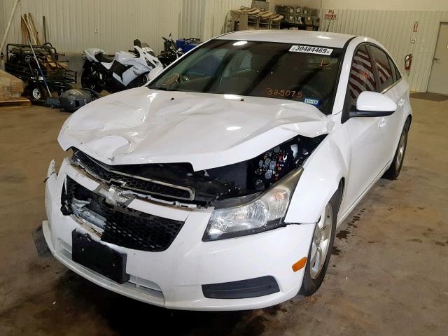 1G1PE5SC9C7325075 - 2012 CHEVROLET CRUZE LT WHITE photo 2