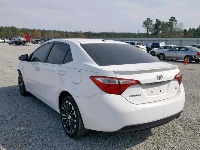 2T1BURHE9EC017720 - 2014 TOYOTA COROLLA L WHITE photo 3